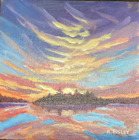 A Thousand Sunsets #31 - original painting by Rosalyn Insley