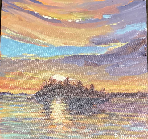 A Thousand Sunsets #30 - original painting by Rosalyn Insley
