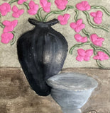 Square Cherry Blossom Bouquet In A Vase wall Tile