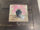 Square Cherry Blossom Bouquet In A Vase wall Tile