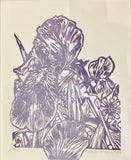 Nan’s “H-irises” Lino Print (8x10) by Rebecca McKelvie