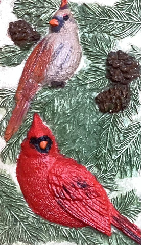 3” by 5” Cardinals In Fall Tile