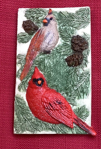 3” by 5” Cardinals In Fall Tile