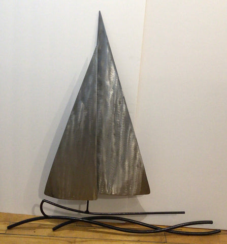 Sailboat on Waves #5 by Ron Wettlaufer