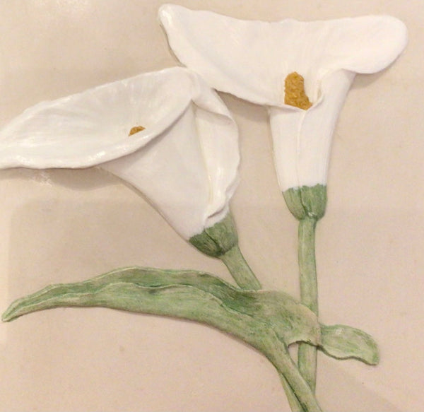 Large Square Arum Lily Wall Tile