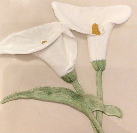 Large Square Arum Lily Wall Tile