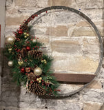 Wine Barrel Ring Christmas Wreath
