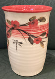 Red Poppy Windmill of Provence Square Vase