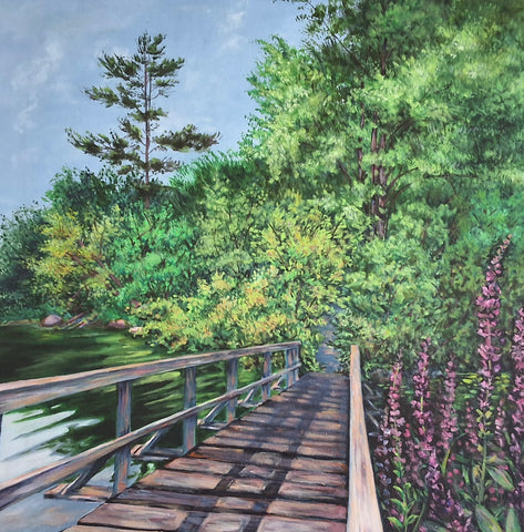 Boardwalk through the Greens - original by Rebecca McKelvie