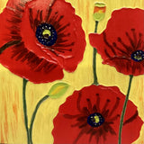 Raised Relief Poppies Tile Collection
