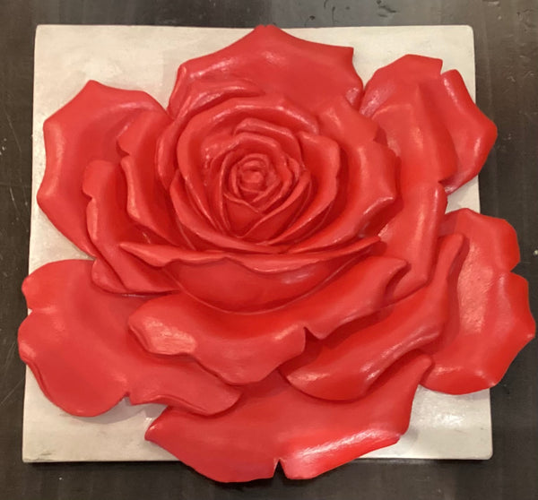 Large Square Rose Tile