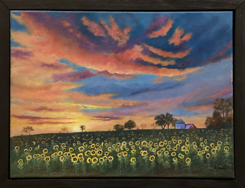 Sunflowers at Sunset by Elaine Burke