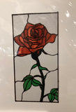 Stained Glass - Red Rose (print)