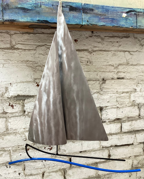 Sailboat on Waves #1 by Ron Wettlaufer