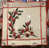 Red Poppy Windmill of Provence- Square Plate