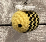 Crochet bee keychain
