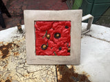 Small Poppies In A Frame Tile