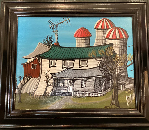 Farmhouse Cornwall- 756 County Rd 42, St. Andrew’s West, Ont., original artwork by Ravenhilarious