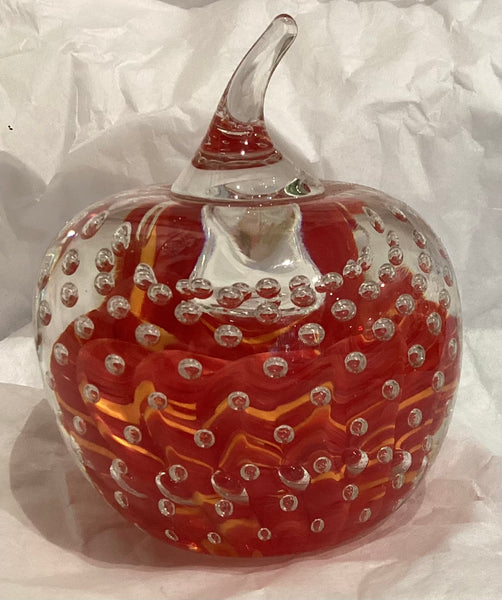 Kingston Glass Studio Apple paperweight