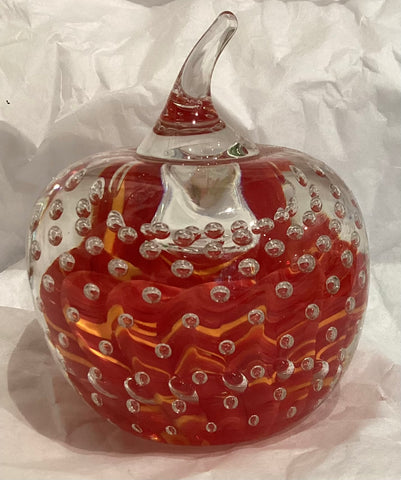 Kingston Glass Studio Apple paperweight