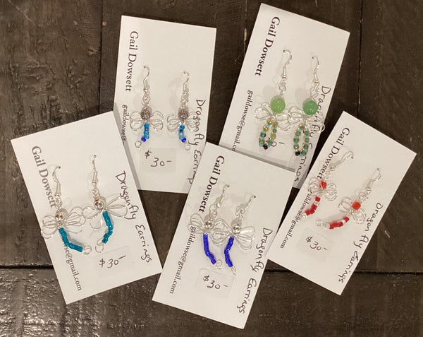 Dragonfly Earrings by Gail Dowsett