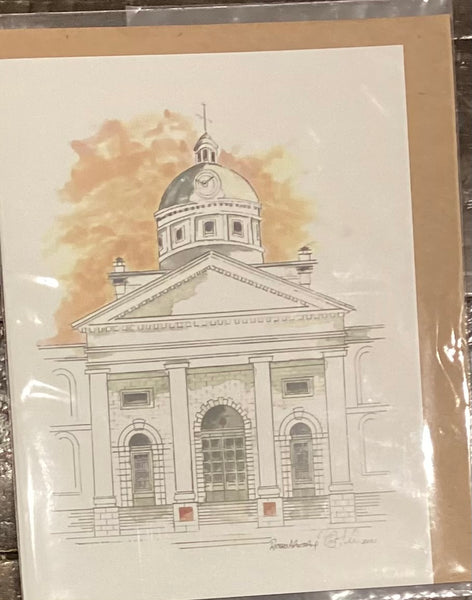 Kingston City Hall Small Card by Richard Armstrong