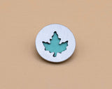 Maple Leaf Silhouette Pin Pewter by Under One Roof - Sous un même toit