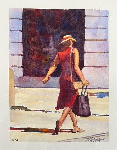 Downtown Shopper - original by David Gilmore 574