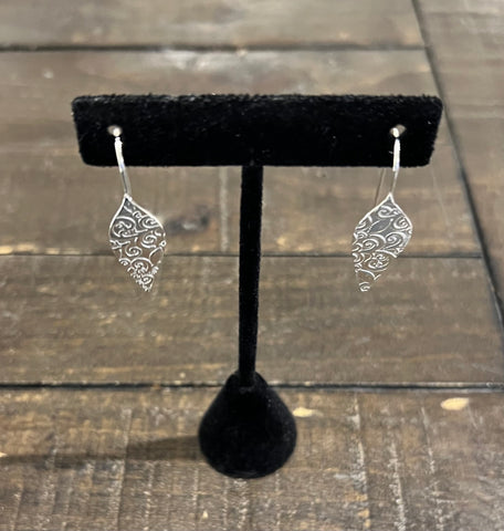 Sterling Silver Leaf Earrings