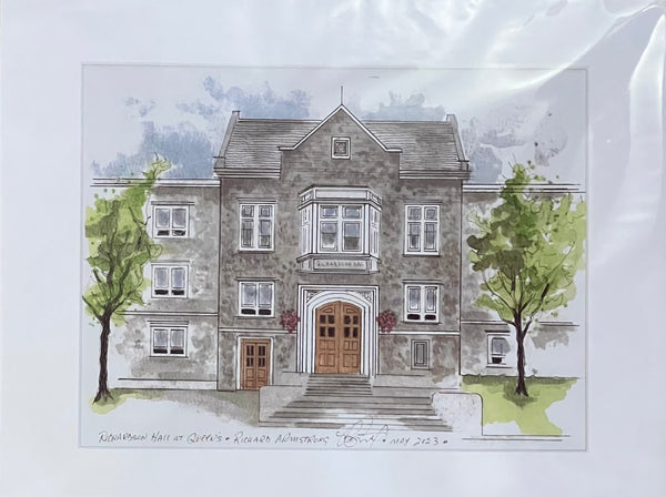 Richardson Hall at Queen’s Small Card by Richard Armstrong
