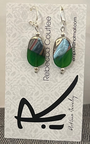 Glass Dipped Earrings by Rebecca Coutlee
