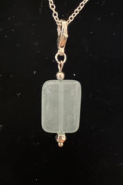 Glass Dipped Pendant with chain by Rebecca Coutlee