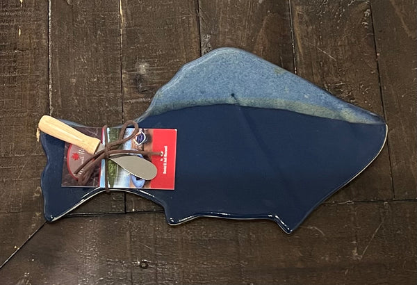 Fish Cheese Plate by Maxwell Pottery