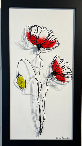 Turning to the Sun - Original Whimsical Wire Art by Donna Harradine