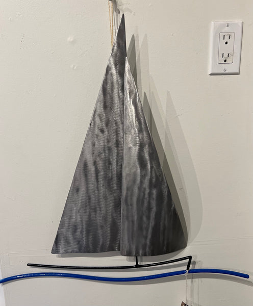 Sailboat on Waves #6 by Ron Wettlaufer