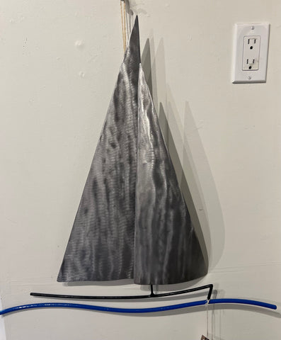 Sailboat on Waves #6 by Ron Wettlaufer