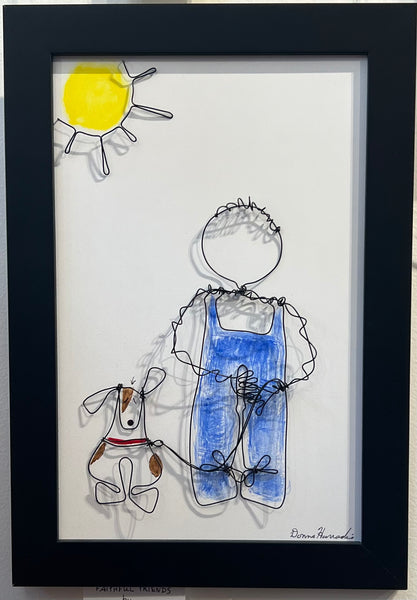 Faithful Friends - Original Whimsical Wire Art by Donna Harradine