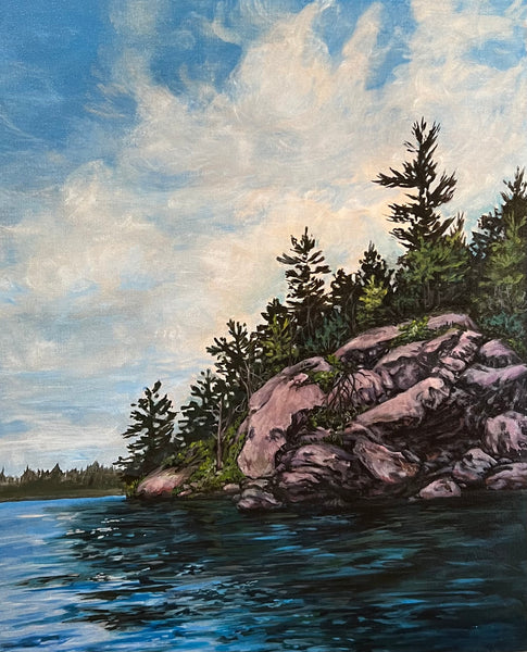 Rugged Shoreline, Frontenac Park - original by Rebecca McKelvie