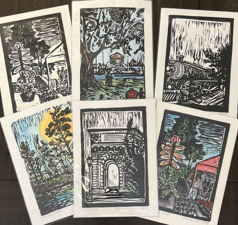 Lino Small Print of Kingston by Rebecca McKelvie