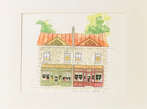 Market Square Retail (2 Shops) Print by Richard Armstrong