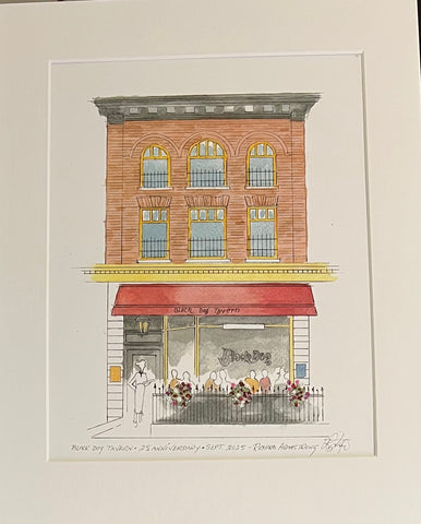 Black Dog Print by Richard Armstrong