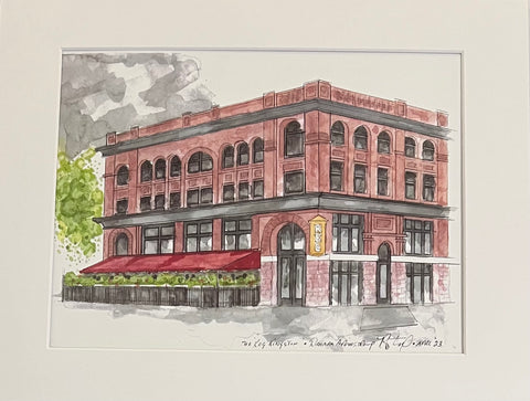 Keg Restaurant and Patio Print by Richard Armstrong