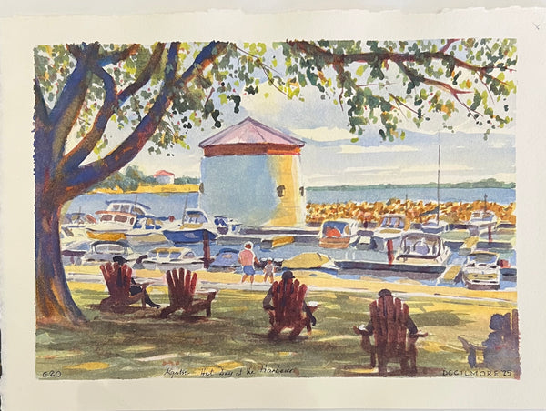 Hot Day at the Harbour  2025 - Original by David Gilmore - 620