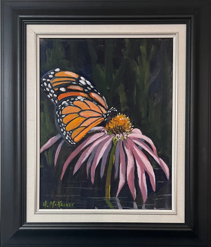 Monarch on a Coneflower - original by Hazel McKegney - Martello Alley