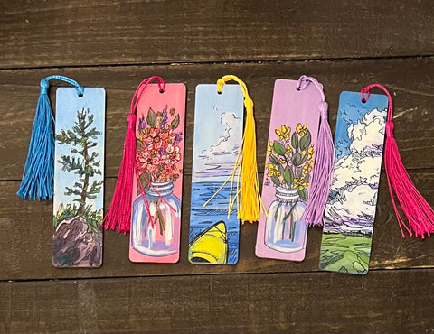 Handmade bookmarks by Rebecca McKelvie