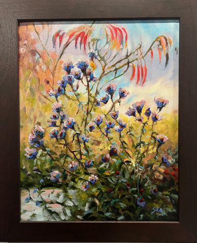 Sumac and Asters- original art by Pat Shea