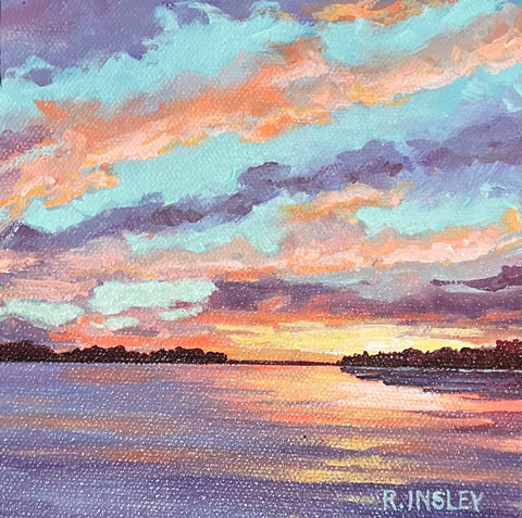 A Thousand Sunsets #85 - original painting by Rosalyn Insley