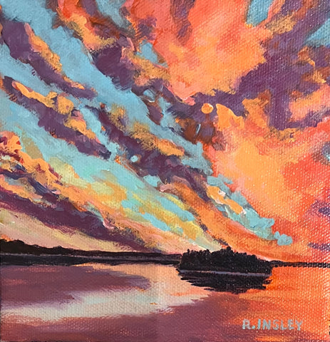 A Thousand Sunsets #83 - original painting by Rosalyn Insley