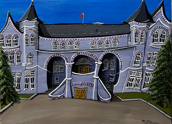 Ontario Hall, Queen’s University - original artwork by Ravenhilarious