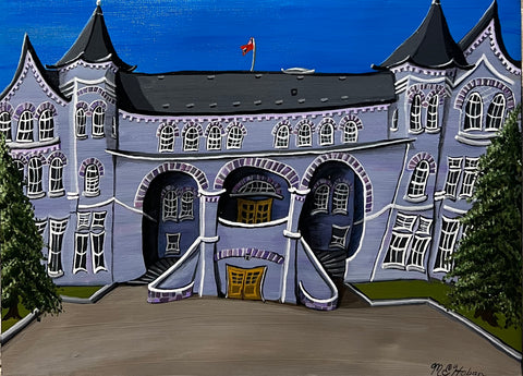 Ontario Hall, Queen’s University - original artwork by Ravenhilarious